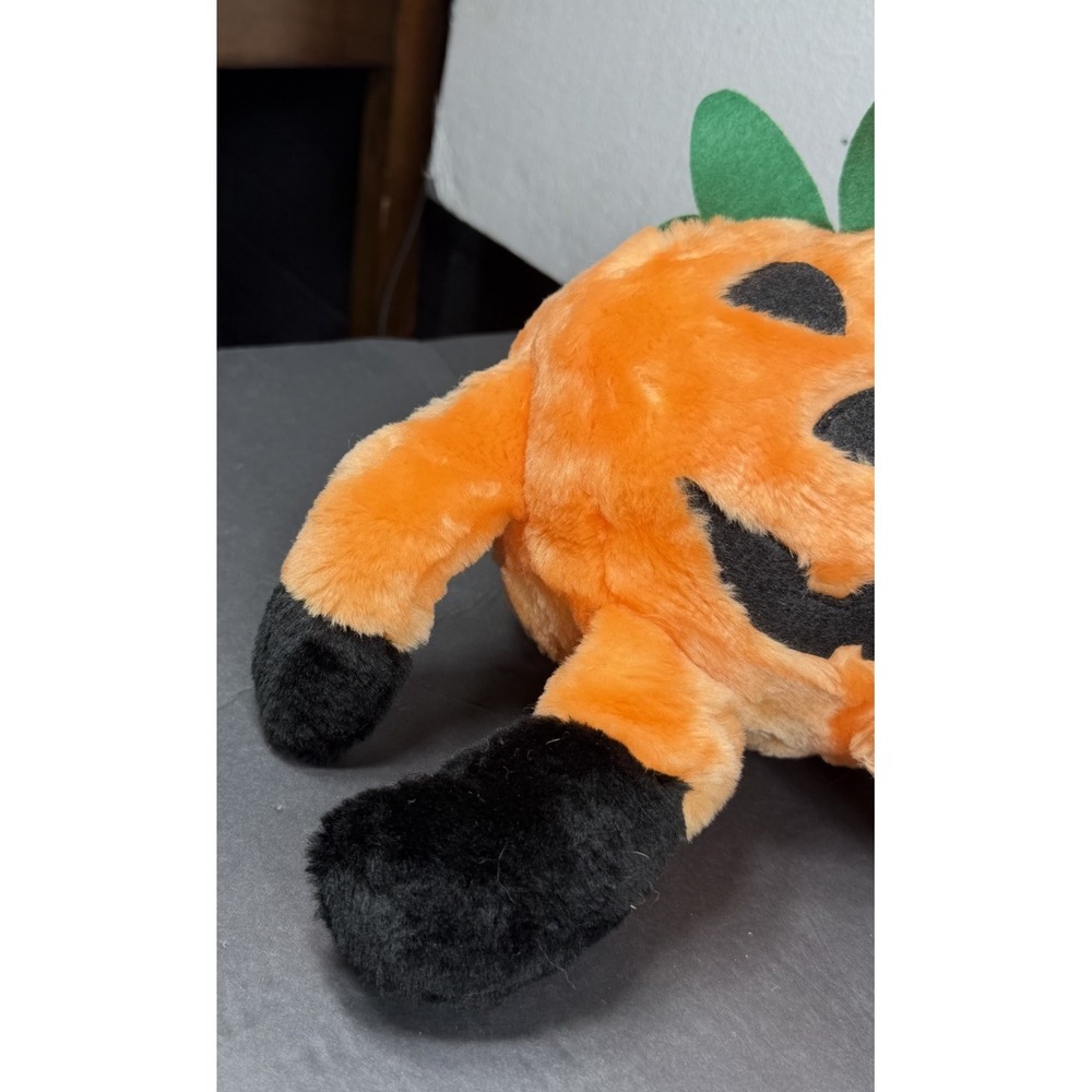 Vintage 1995 Plush Pumpkin Jack-o-Lantern Halloween New NWT Toy Happiness Always - Picture 3 of 6